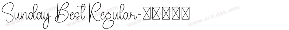 Sunday Best Regular字体转换